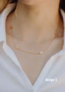 Letterketting 4 initialen op maat uitgefreesde letters geelgoud verguld gftd. jewelry