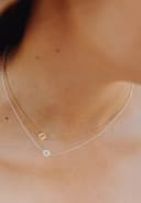 Initialen ketting 1 bedel zilver uitgefreesde letter uniek design gftd. jewelry