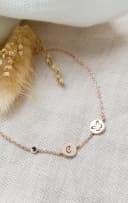 Letterarmband 3 bedels uitgefreesde letters symbolen geboortestenen gftd. jewelry