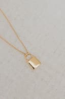 Asjuweel 'Lock' | Slotjesvormige ashanger met ketting in zilver of goud | gftd. jewelry