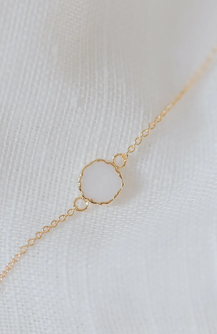 Moedermelk armband 'Round' | Moedermelkjuweel als ronde armband in zilver of goud | gftd. jewelry