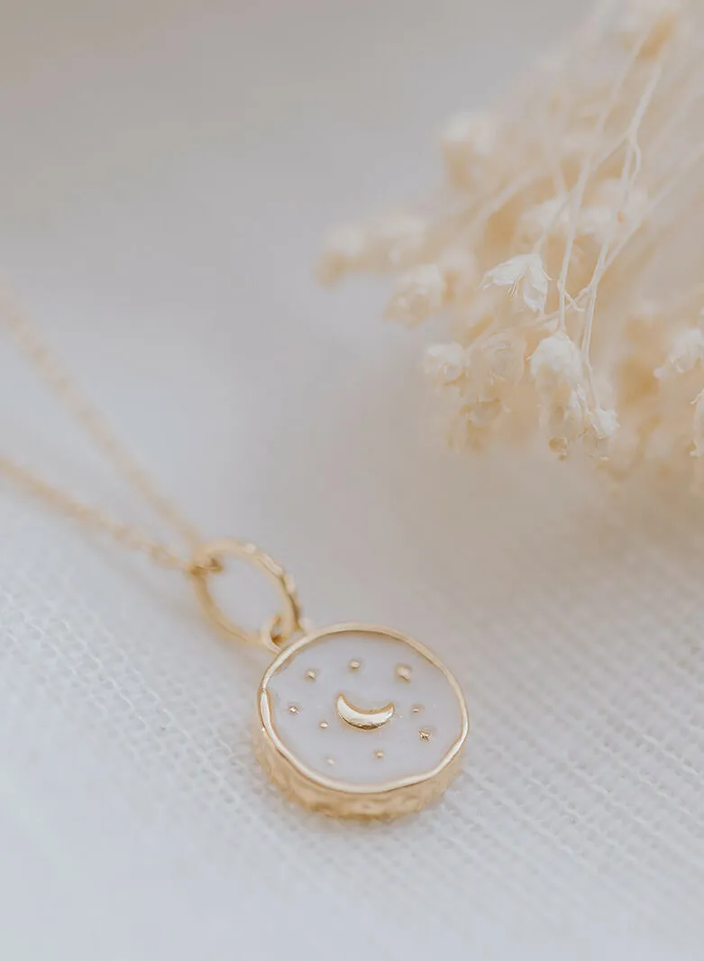 Moedermelk ketting 'My Moon and Stars' | Moedermelkjuweel met maan en sterren hanger | gftd. jewelry