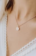 Asjuweel 'Moon' | Ashanger met ruwe afwerking in zilver of goud | gftd. jewelry
