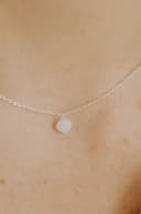 Moedermelk ketting cushion cut herinneringssteen moedermelk verwerkt zilver