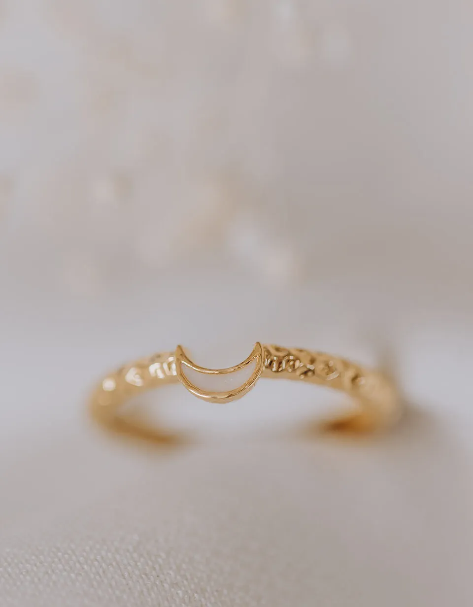 Moedermelk ring 'Moon' | Moedermelkjuweel als ring in zilver of goud | gftd. jewelry
