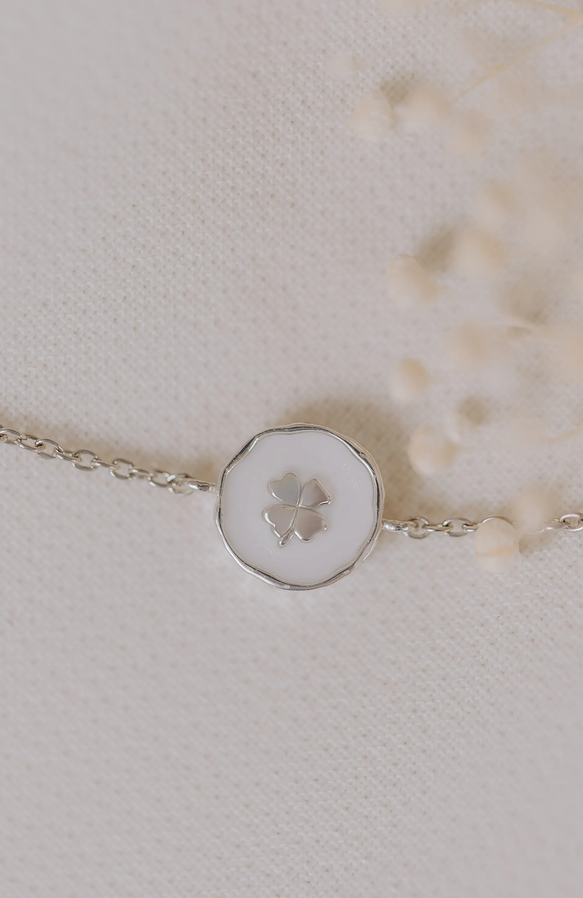 Moedermelk armband 'Klaver' | Moedermelkjuweel met klavertje vier als armband | gftd. jewelry
