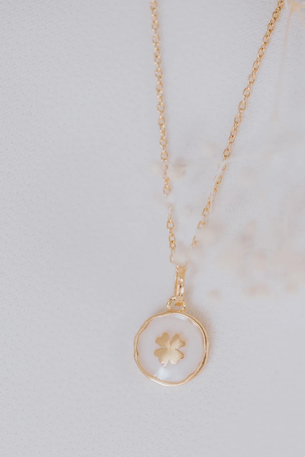Moedermelk ketting 'Klaver' | Moedermelkjuweel met klavertje vier hanger | gftd. jewelry
