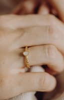 Moedermelk ring 'Memento' | Moedermelkjuweel in organische vorm | gftd. jewelry
