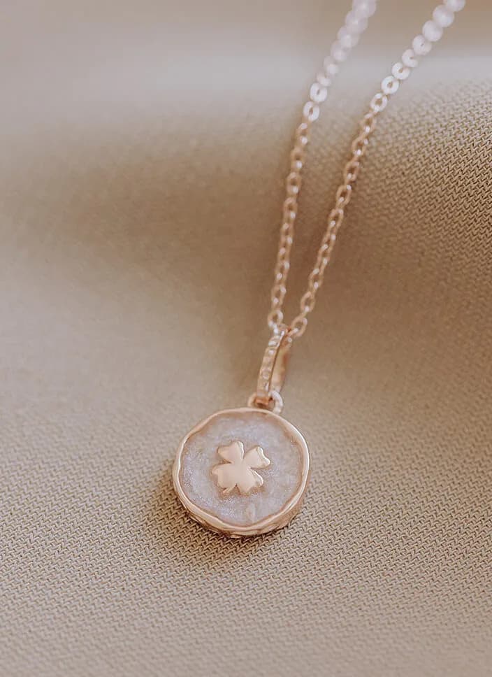 Asjuweel ketting 'Klaver' | As verwerkt in klaverhanger | gftd. jewelry