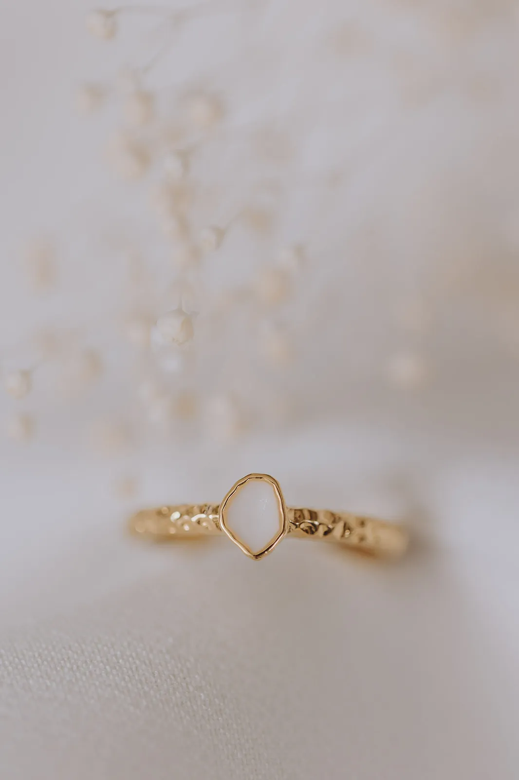 Moedermelk ring 'Memento' | Moedermelkjuweel in organische vorm | gftd. jewelry