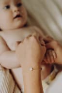 Moedermelk armband 'Round' | Moedermelkjuweel als ronde armband in zilver of goud | gftd. jewelry
