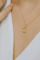 Asjuweel ketting 'My Moon and Stars' | Maan en sterren hanger met as | gftd. jewelry