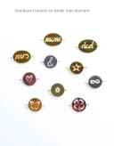 Armband met 5 bedels | Gepersonaliseerde letterarmband met 5 initialen of geboortestenen | gftd. jewelry