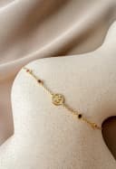 Armband met 5 bedels | Gepersonaliseerde letterarmband met 5 initialen of geboortestenen | gftd. jewelry