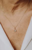 Asjuweel ketting 'Round' | Ronde hanger met as verwerkt | gftd. jewelry