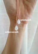 Moedermelk oorbellen 'Druppel' | Moedermelkjuweel omgevormd tot druppel herinneringssteen oorbellen | gftd. jewelry