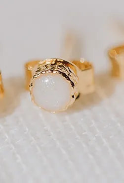 Moedermelk oorbellen 'Round' | Moedermelkjuweel in ronde oorbellen | gftd. jewelry