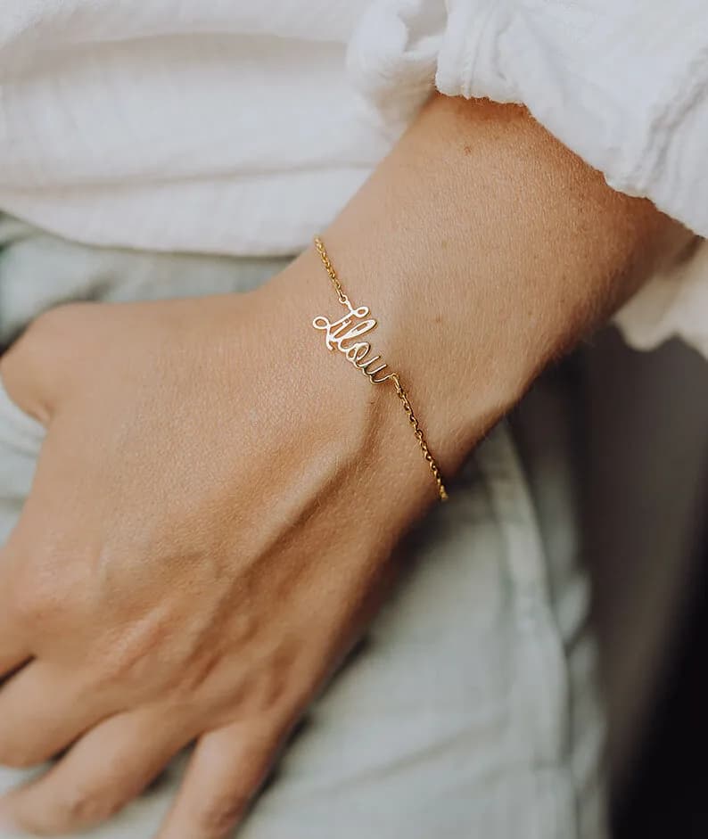 Naamarmband | Gepersonaliseerde armband met naam in zilver of goud | gftd. jewelry