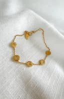 Armband met 5 bedels | Gepersonaliseerde letterarmband met 5 initialen of geboortestenen | gftd. jewelry