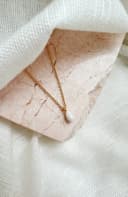 Borstvoedingsjuweel ketting Mini Druppel subtiele druppel herinneringssteen geelgoud verguld