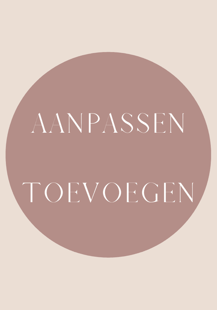 Toevoegingen / aanpassingen - Originals collectie