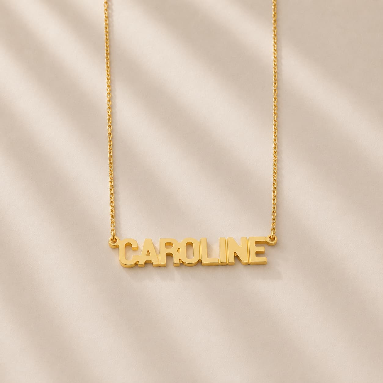 Naamketting handgemaakt verguld gftd. jewelry