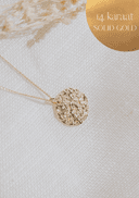 14 karaat gouden hanger 'Moon' | Gepersonaliseerde gouden hanger met gravure | gftd. jewelry