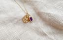14 karaat gouden hanger 'Little Moon' | Gepersonaliseerde gouden hanger met gravure | gftd. jewelry