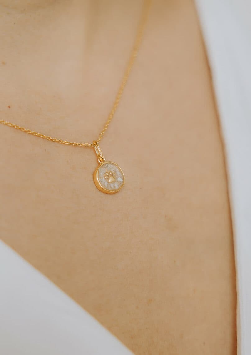 Asjuweel ketting 'Pootje' | As van je huisdier verwerkt in hanger | gftd. jewelry