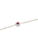 Armband met koesterhartje - 14kt geelgoud | Gepersonaliseerde armband met koesterhartje | gftd. jewelry