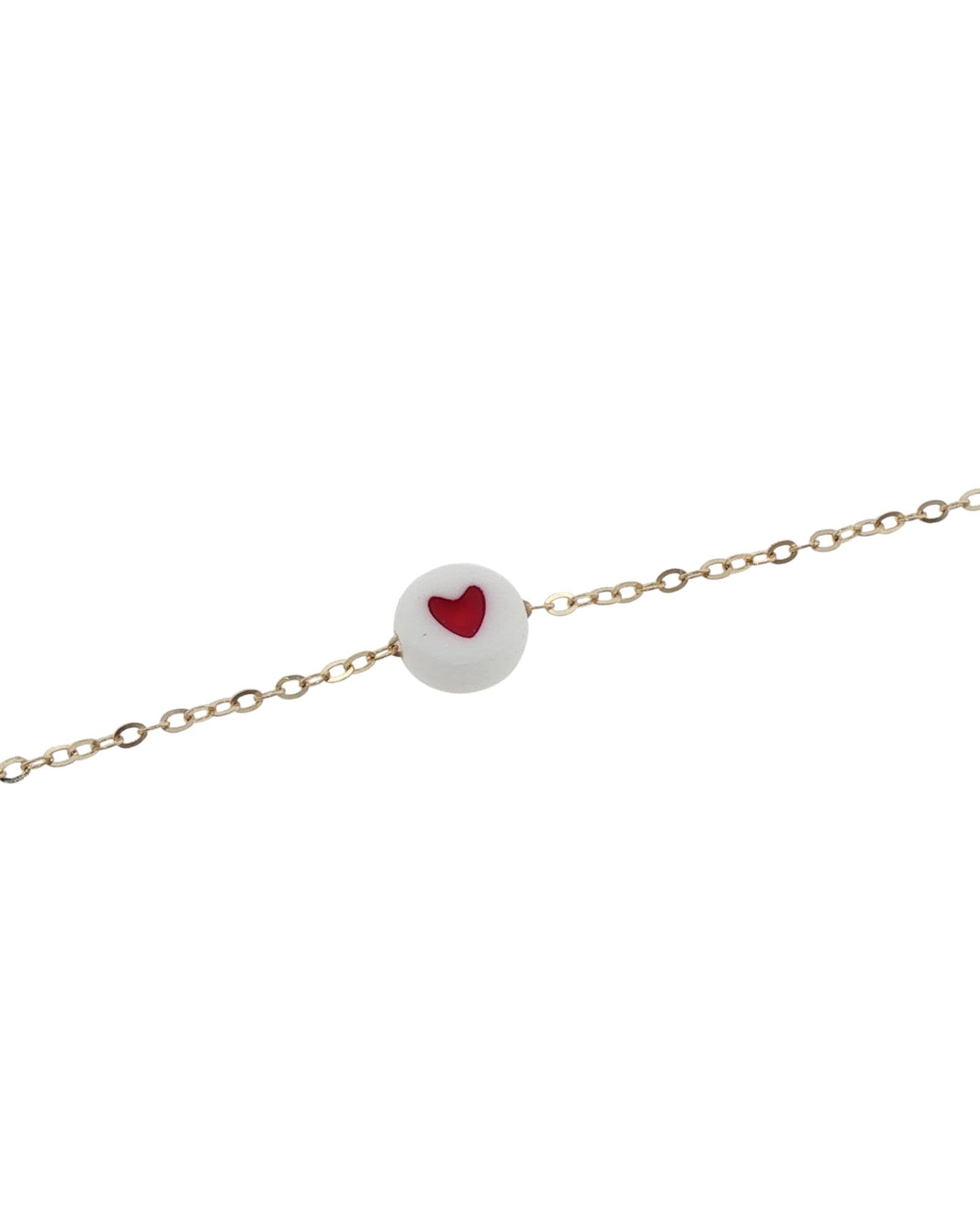 Armband met koesterhartje - 14kt geelgoud | Gepersonaliseerde armband met koesterhartje | gftd. jewelry