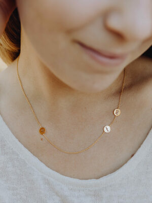 gftd. jewelry gepersonaliseerde ketting met lettters, initialen en geboortestenen