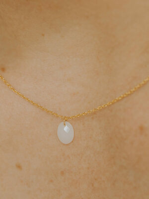 gftd. jewelry ketting oval steen, moedermelk ketting