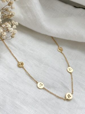 gftd. jewelry gepersonaliseerde ketting met letters en initialen