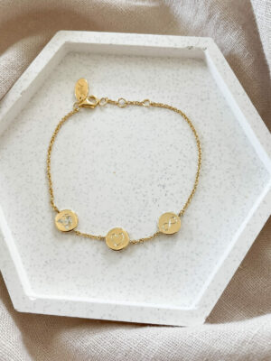 gftd. jewelry gepersonaliseerde armband, armband met gravure, armband met letters, ùet symbolen, met gravure
