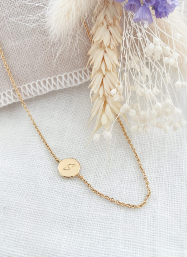 Ketting met 1 bedel voor gravure (mat)