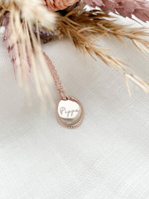 medaillon voor gravure, ketting met vingerprint, ketting met geboortebloem, gepersonaliseerde ketting, gftd. jewelry