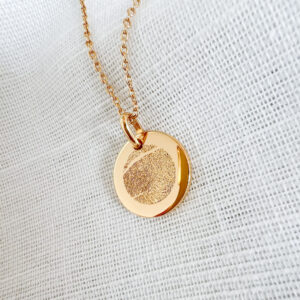 medaillon voor gravure, ketting met vingerprint, ketting met geboortebloem, gepersonaliseerde ketting, gftd. jewelry