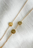 Ketting met 3 bedels voor gravure (rond/ovaal)