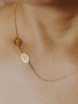 medaillon voor gravure, ketting met vingerprint, ketting met geboortebloem, gepersonaliseerde ketting, gftd. jewelry