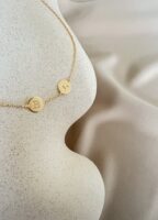 Ketting met 2 bedels voor gravure (rond/ovaal)