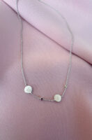 Ketting met 2 bedels voor gravure (mat)